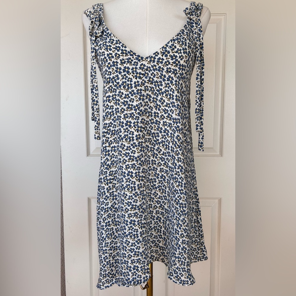 Zara Trafaluc Brand Floral A-Line Dress‎ Bows Size XS
